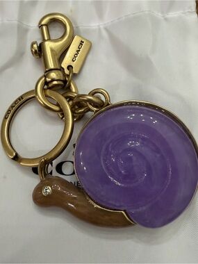 Coach Purple Snail Keychain Charm